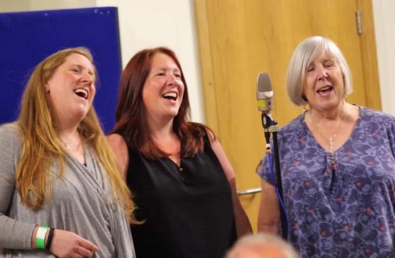 Photo of the Waite Collective singers performing