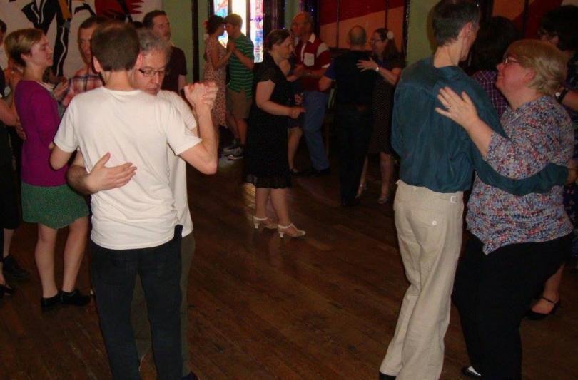 People dancing balboa at Balboa Mondays Dance Class