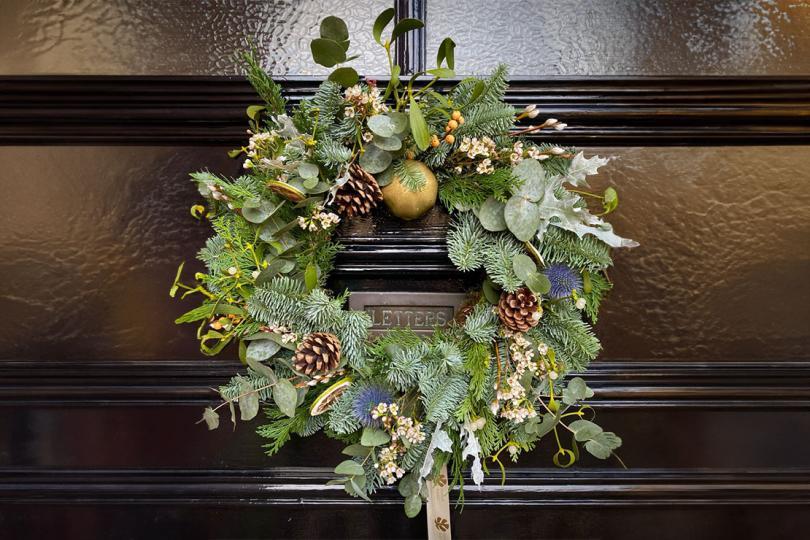 Wreath on a door