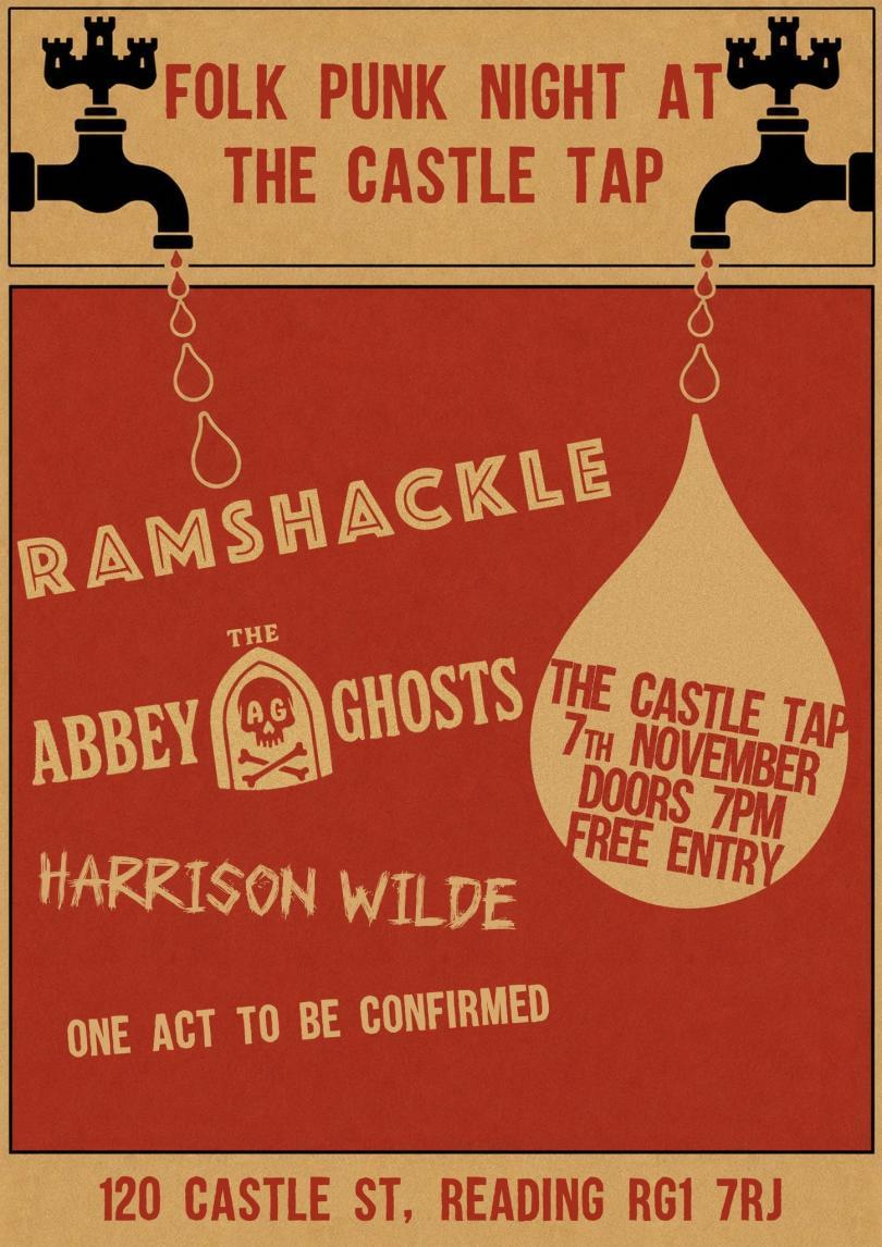 Folk punk night poster