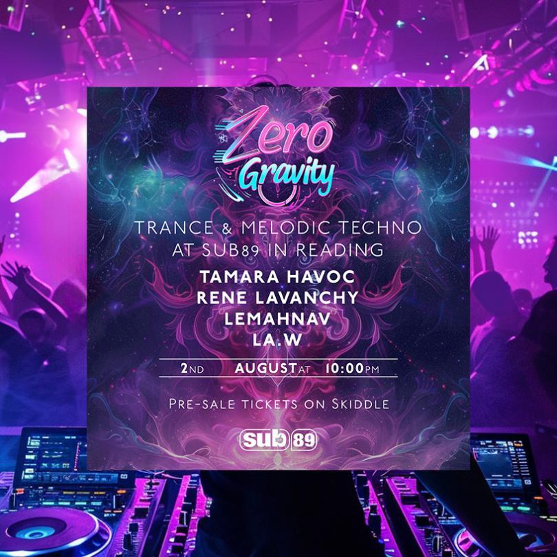 Event banner for Zero Gravity in Reading