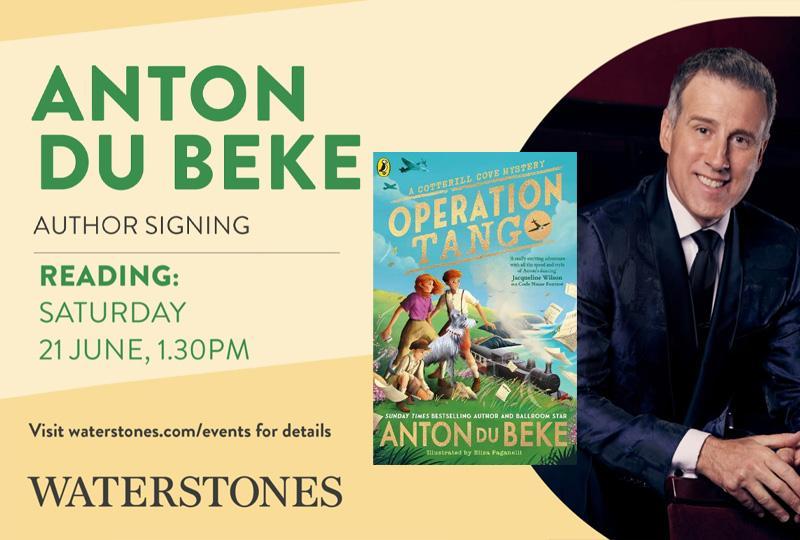 Photo of Anton Du Beke next to a copy of his book