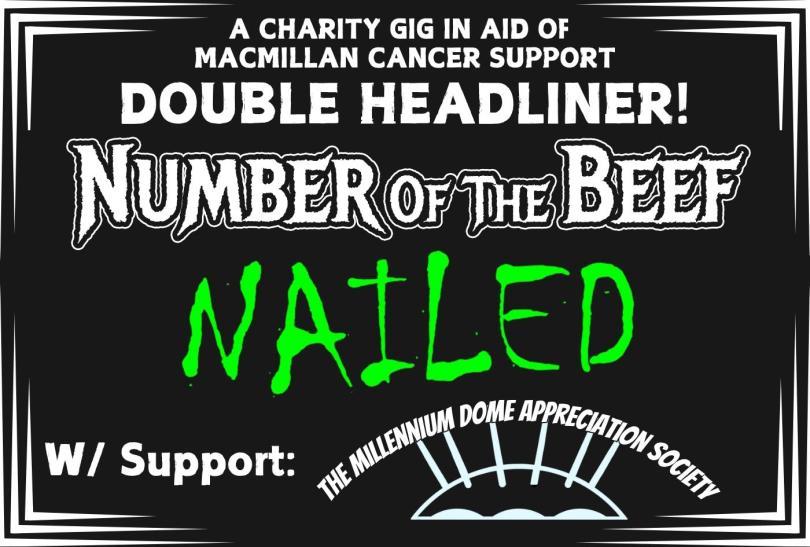 Event poster with band logos