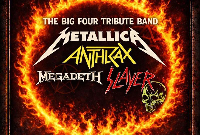 Poster with logos for Metallica, Megadeth, Slayer and Anthrax