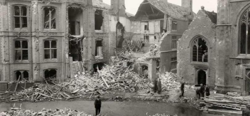 Bombed building in Reading