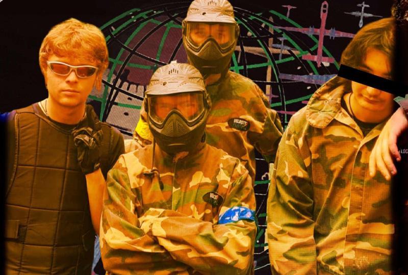 Band The Borough, wearing army fatigues and face coverings