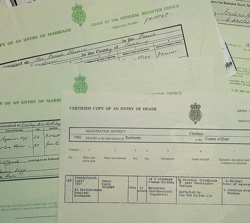 marriage certificates