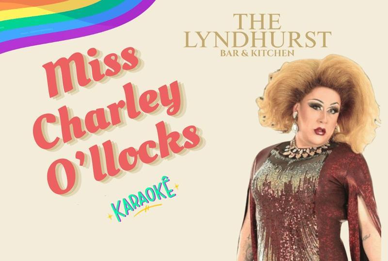 Drag queen Miss Charley O'llocks in a sequin dress