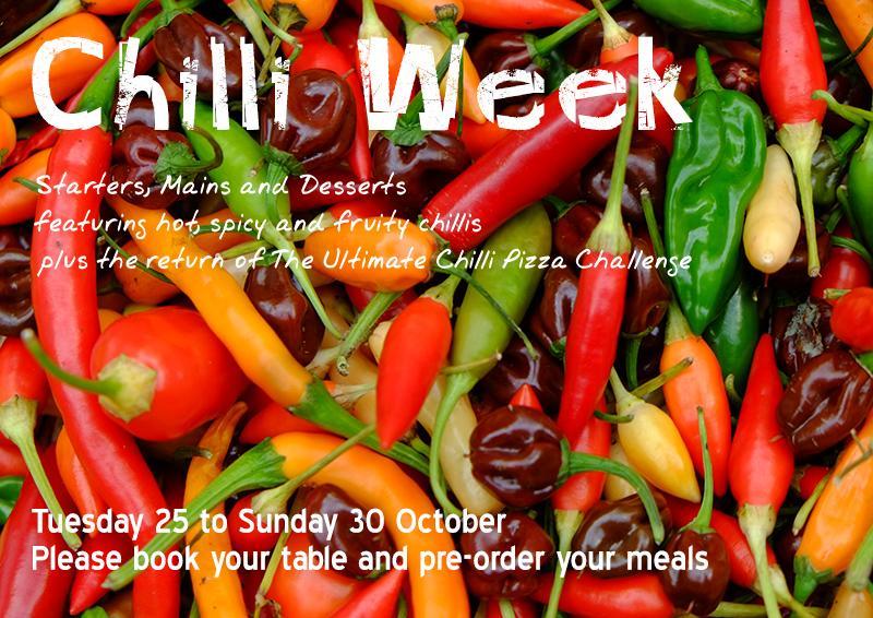 Chilli Week, 25 to 30 October at The Flowing Spring