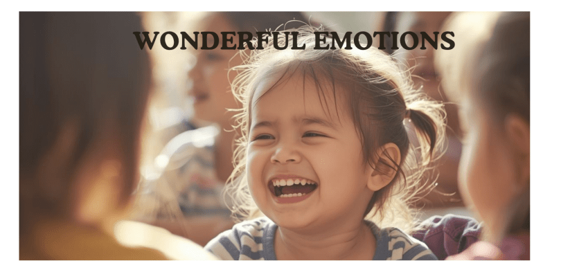 Wonderful emotions. A young child smiling. 