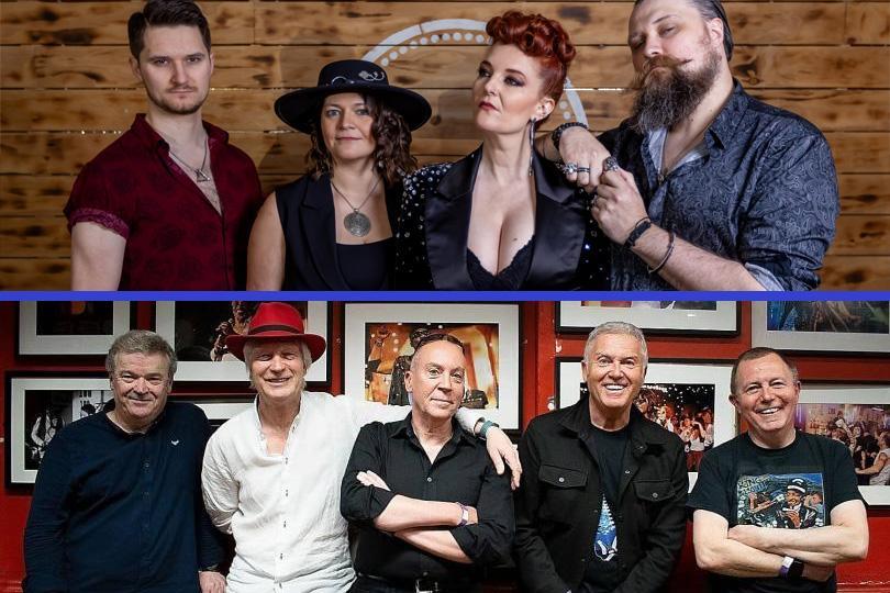 Photos of the members of Brave Rival & Backbone Blues Band 