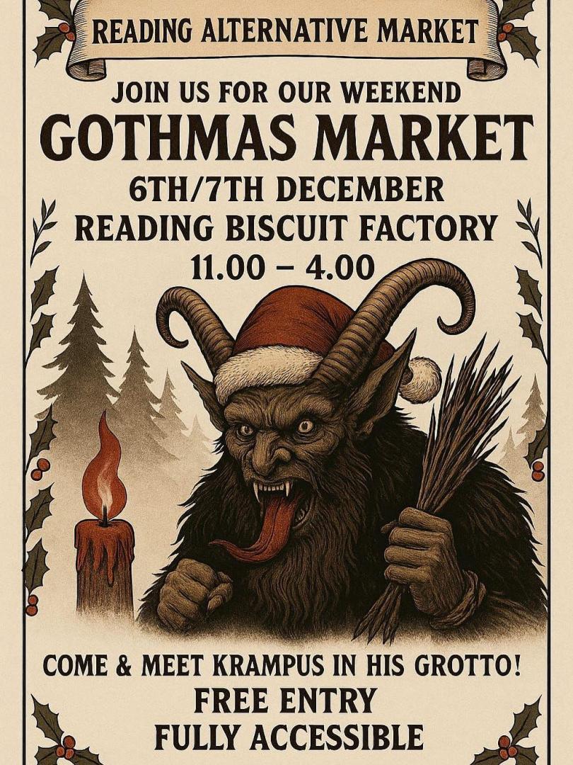 Poster featuring AI artwork of Krampus