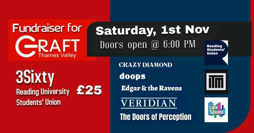 Fundraiser for Graft poster listing the bands performing