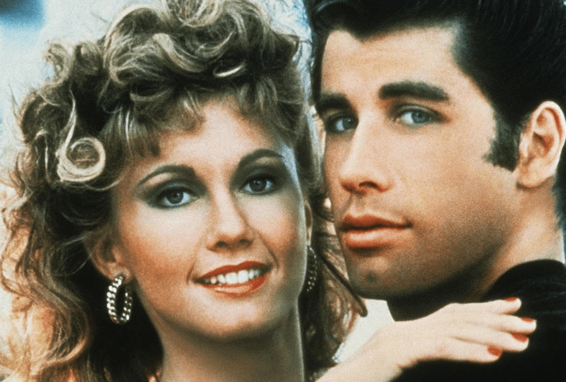 John Travolta and Olivia Newton-John in Grease
