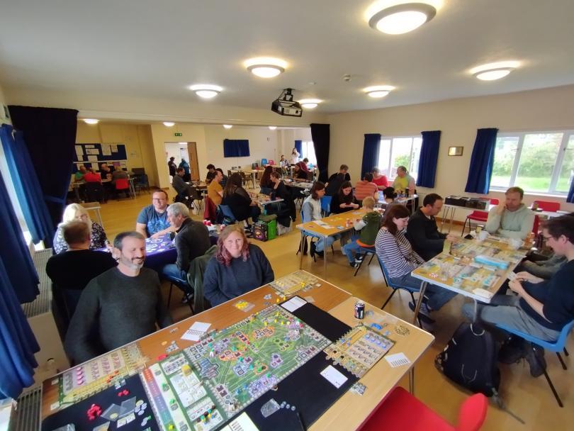 people playing board games