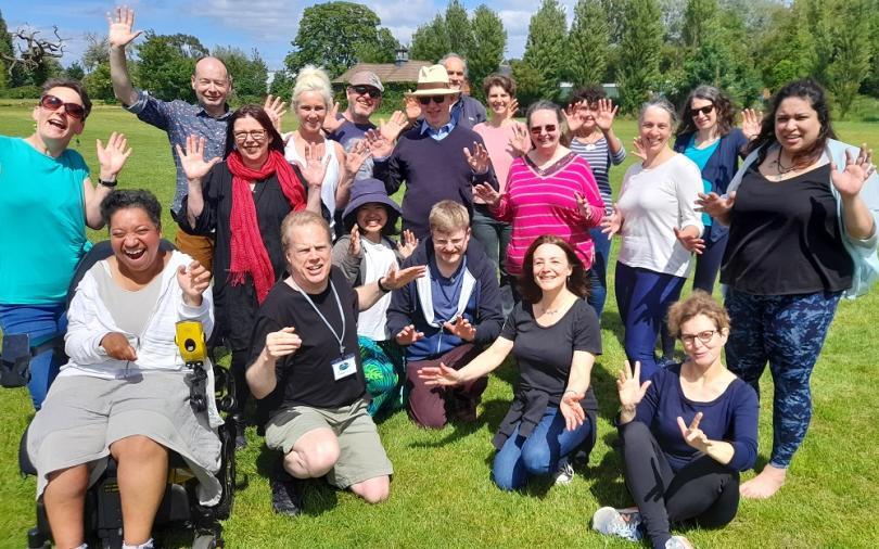 Improvisers in the park.