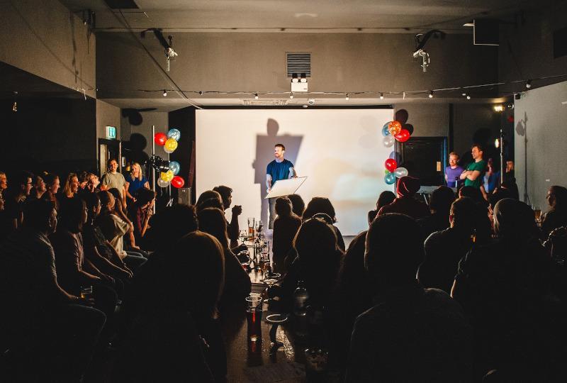 Mad Monkey improv performers in a venue