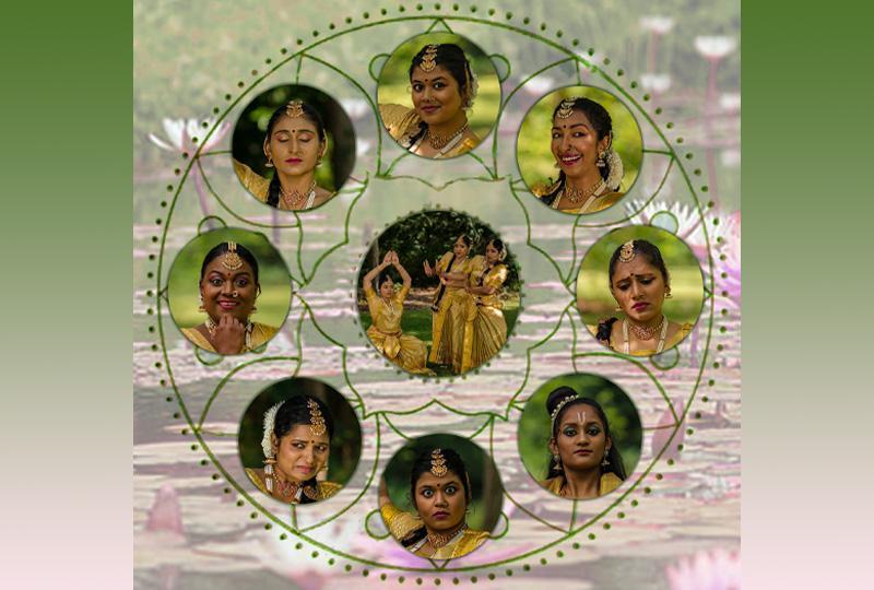 heads of indian women in a circle