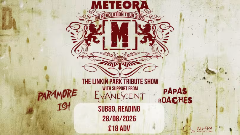 Poster with logo for Meteora - Linkin Park Tribute