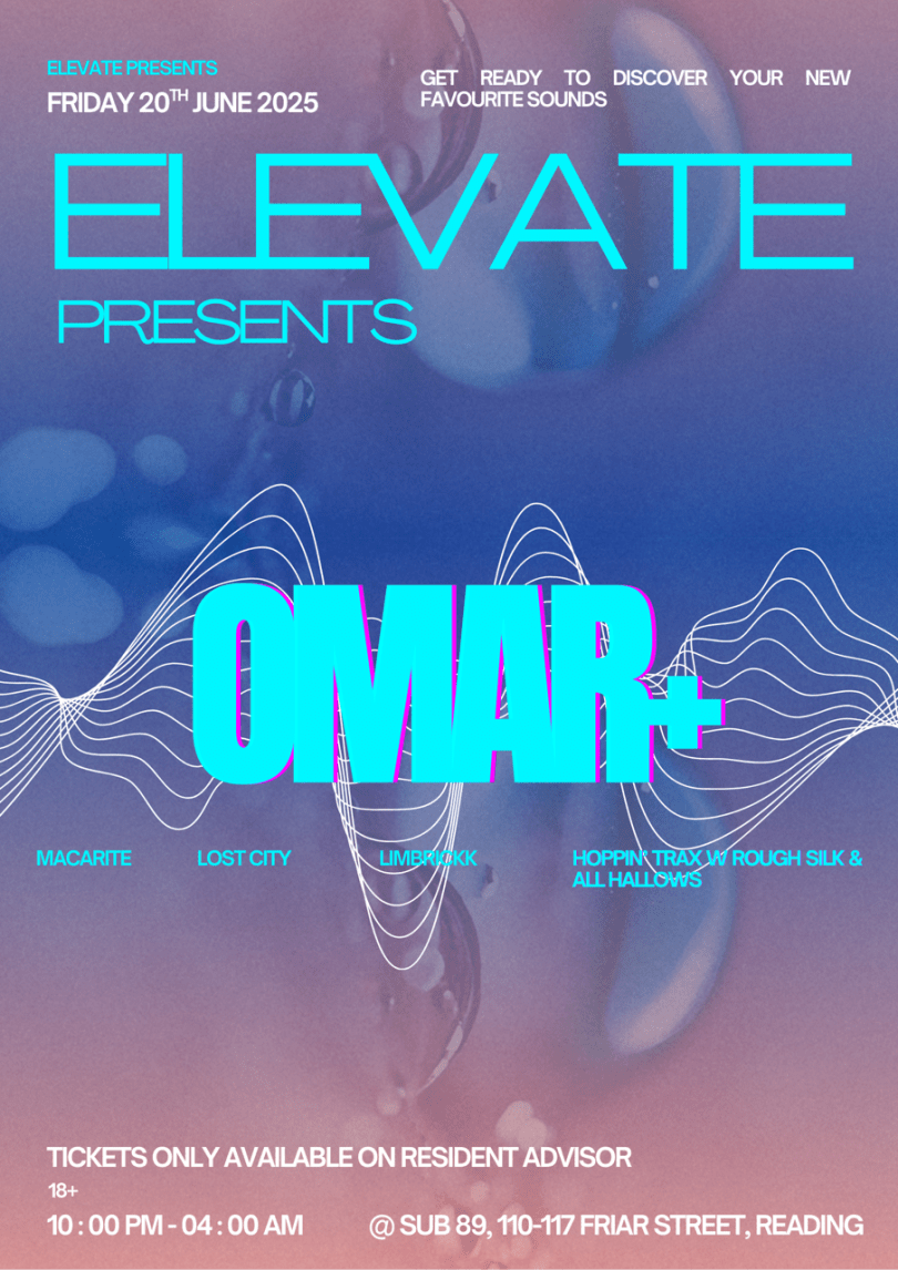 Elevate Presents Lineup Poster 20/06/2025