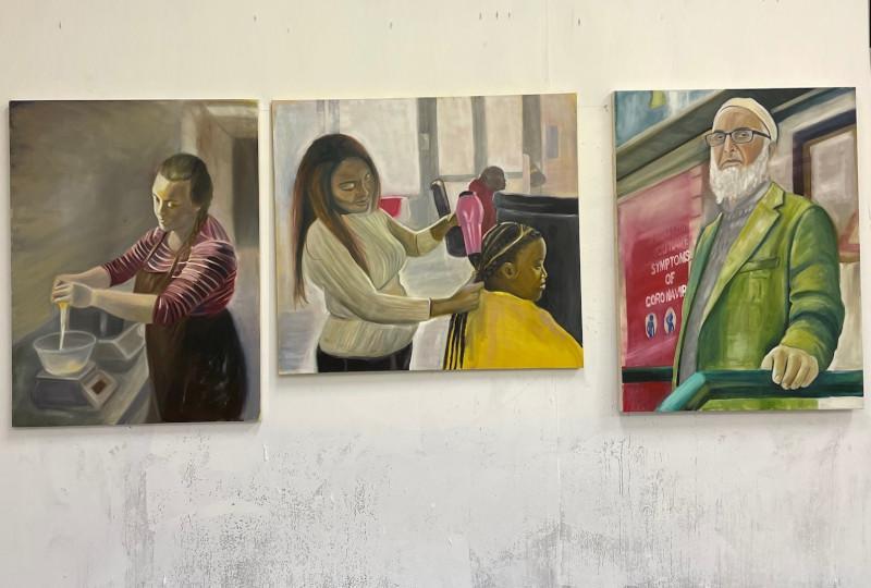 three paintings by Caroline Streatfield