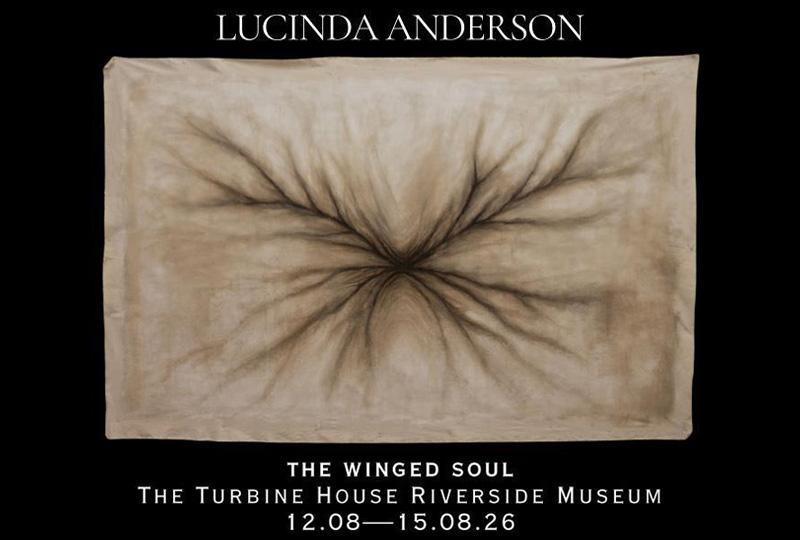 Poster with an image of a painting of a crevice