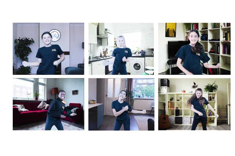 Grid images of children enjoying online drama class from PQA academy