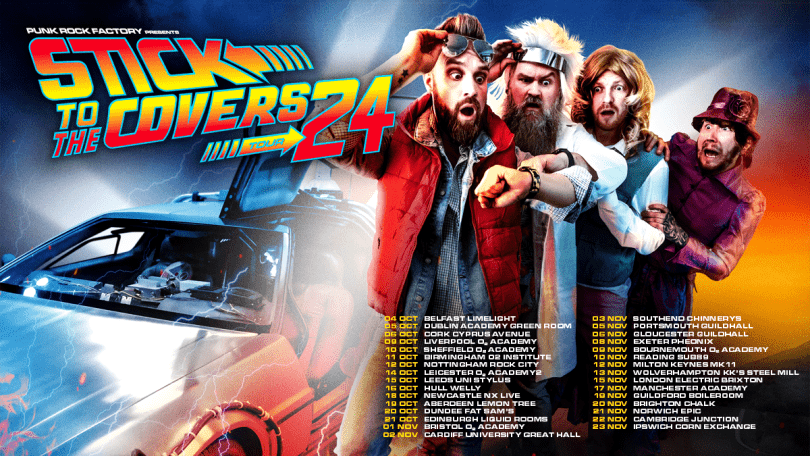 Punk Rock Factory - "Stick To The Covers" Tour poster in the style of Back To The Future
