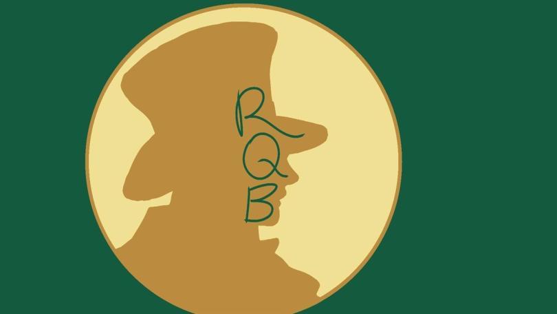 Poster for Reading Queer Ball 2026 with a silhouette of a person in a top hat 