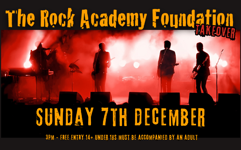After a busy term, The Rock Academy is excited to be presenting their third Turtle Takeover in December.  The show will feature performances from our Band Experience members, we hope you can join us.  Music starts at 3pm  FREE ENTRY // 14+  U18s MUST BE ACCOMPANIED BY AN ADULT