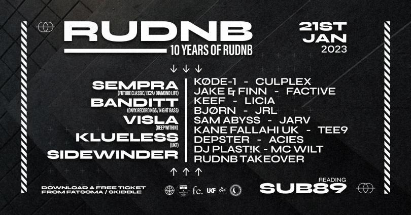 10 Years of RUDNB: FREE ENTRY