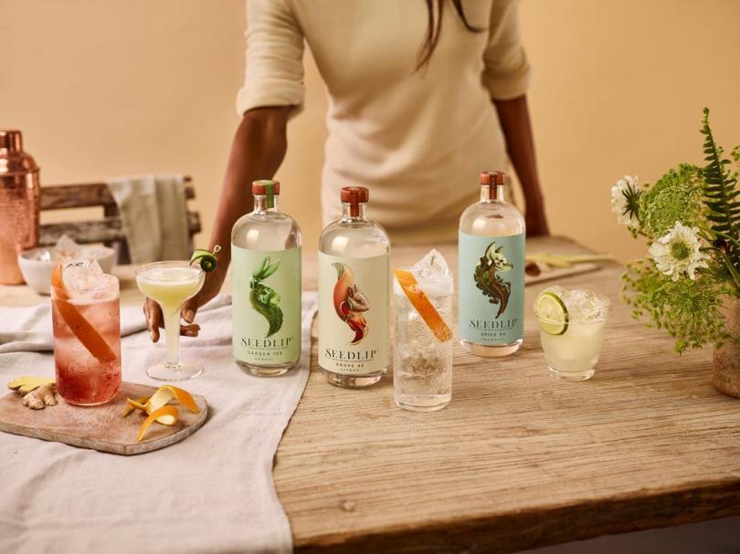 A selection of non-alcoholic Seedlip spirits