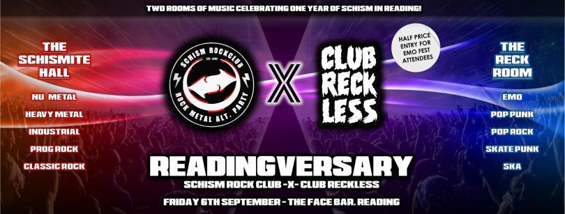 Schism Reading - READINGVERSARY: SCHISM ROCK CLUB X CLUB RECKLESS