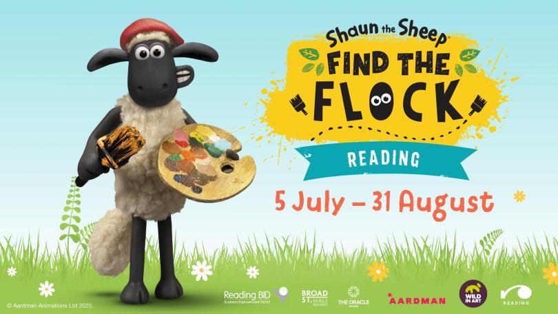Shaun the Sheep holding a paint palette