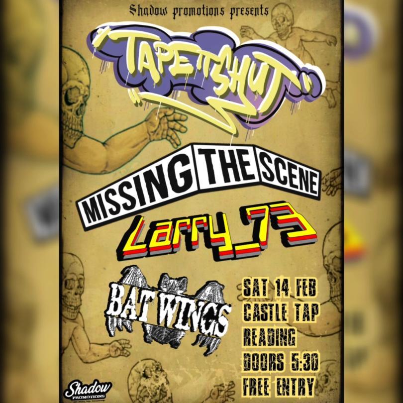 Poster featuring band logos