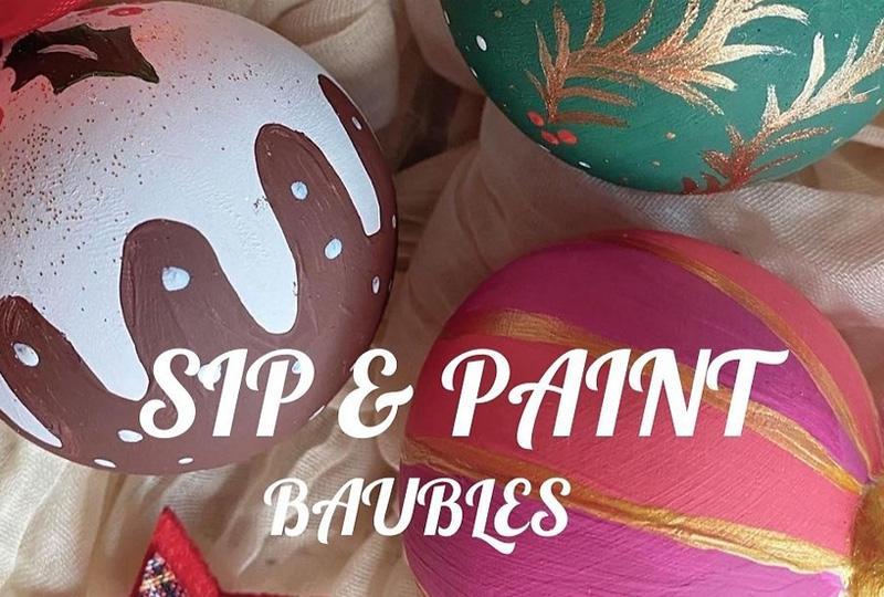 Baubles for a Christmas tree, hand-painted