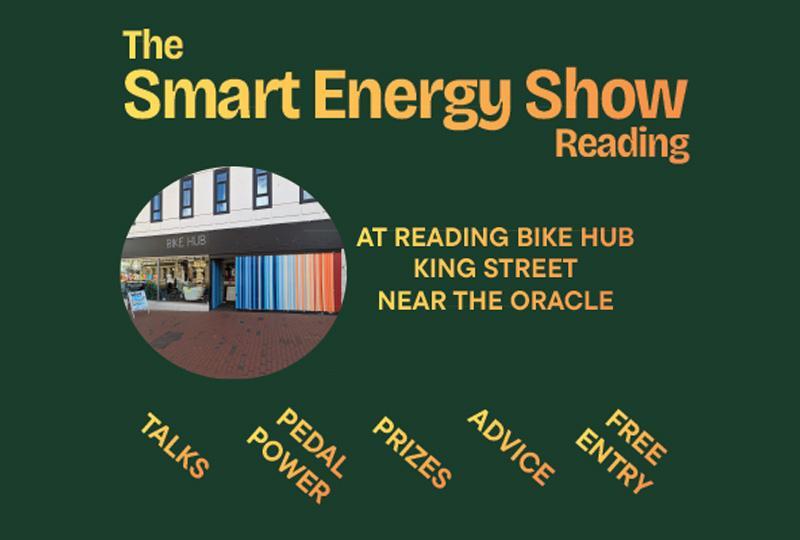 Event poster with a photo of Reading Bike Hub
