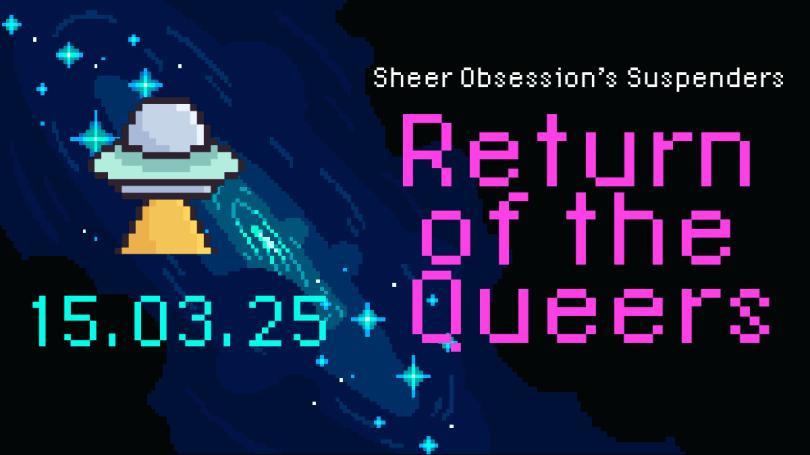 8-bit style image of a UFO against a space background