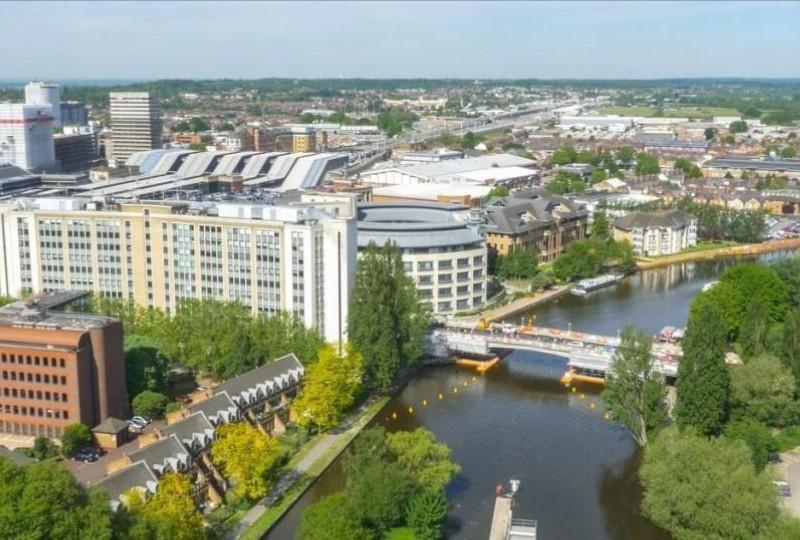 Reading town centre and the Thames