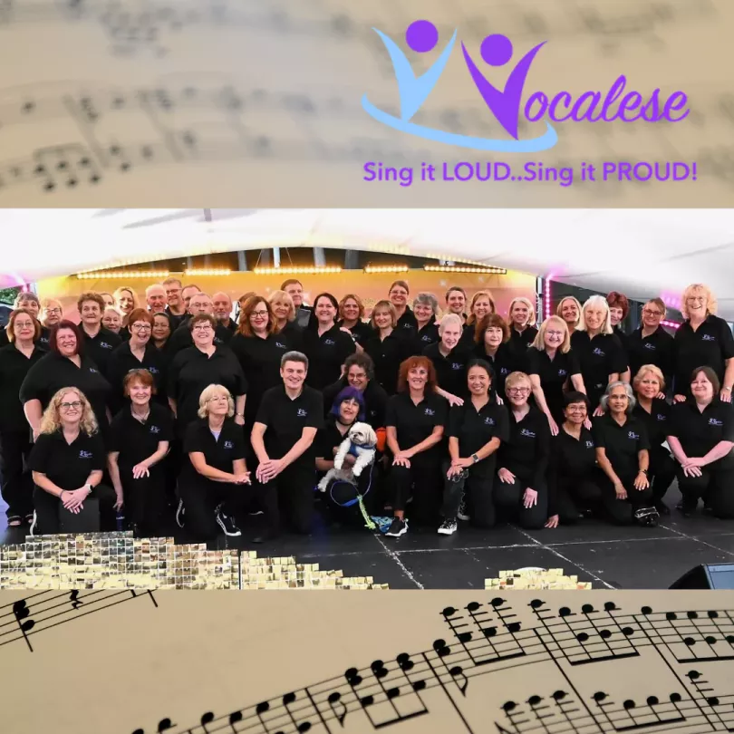 vocalese choir lined up