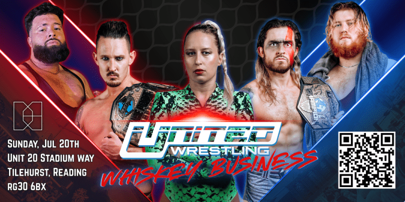 Montage of male and female wrestlers