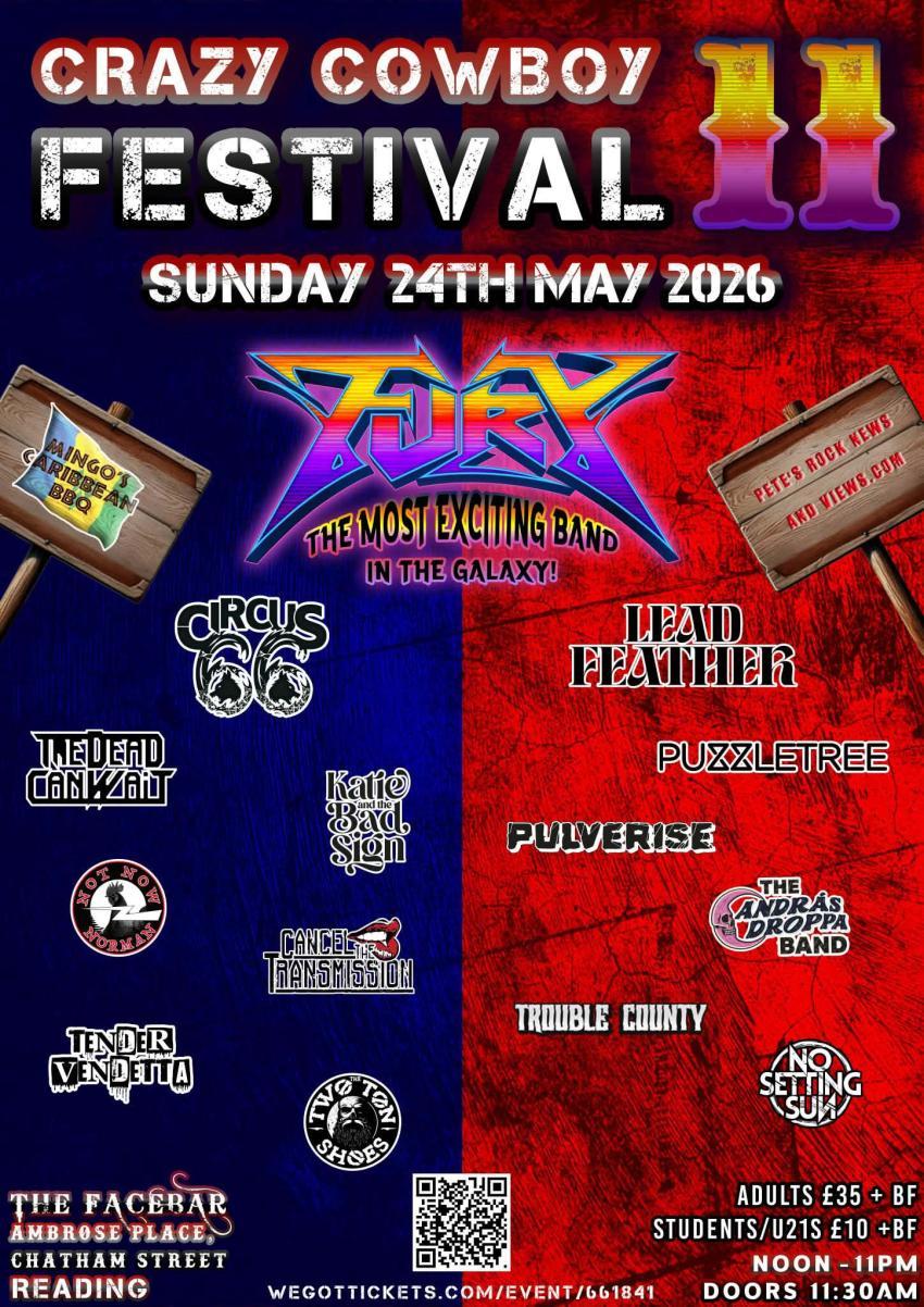 Event poster with logos for all the bands performing