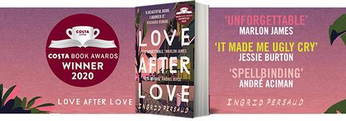 Love after Love book, award logo and press review quotes