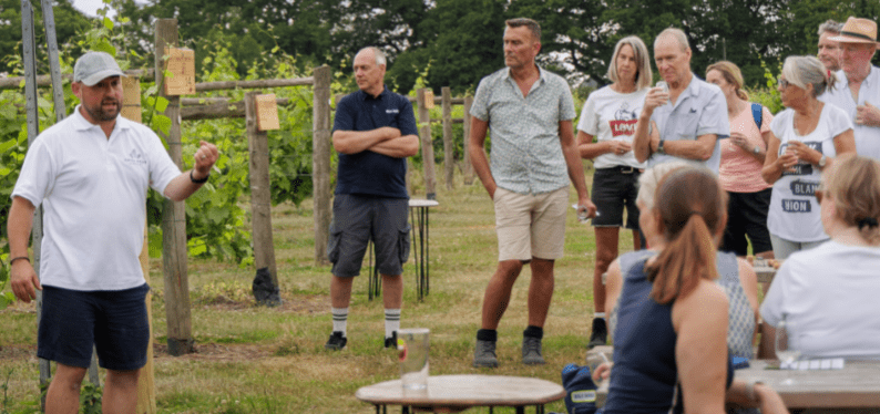 6km guided walk between 2 vineyards with tours and tastings