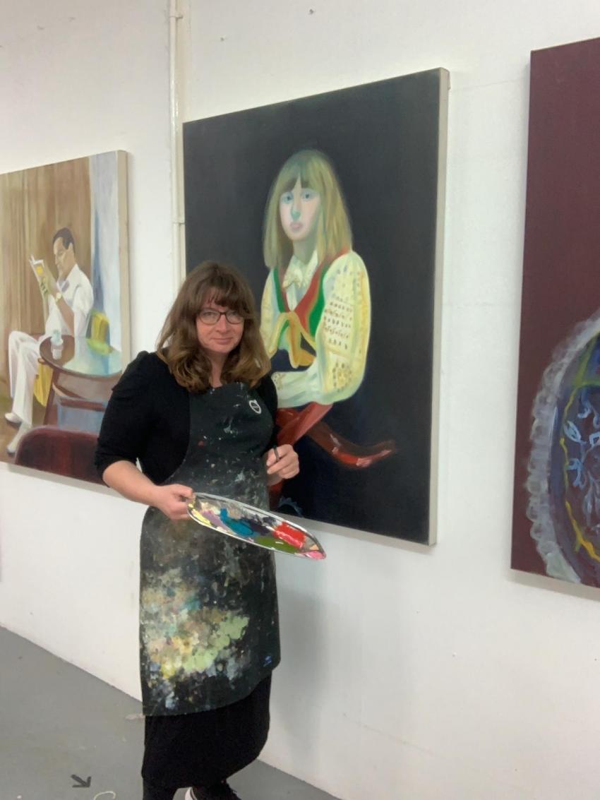Caroline Streatfield in her studio