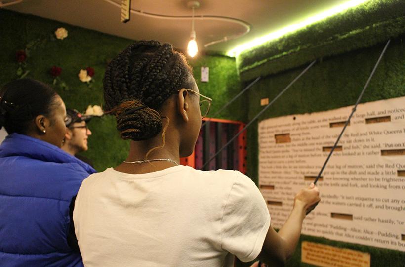 Friends playing Curiouser & Curiouser at TimeTrap Escape Room in Reading