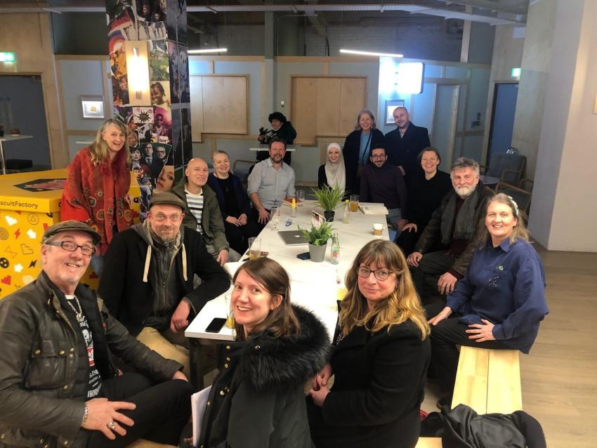 The successful artists’ first meeting at Reading Biscuit Factory