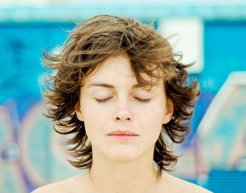 Woman meditating