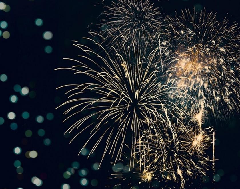 Fireworks for New Year's Eve in Reading
