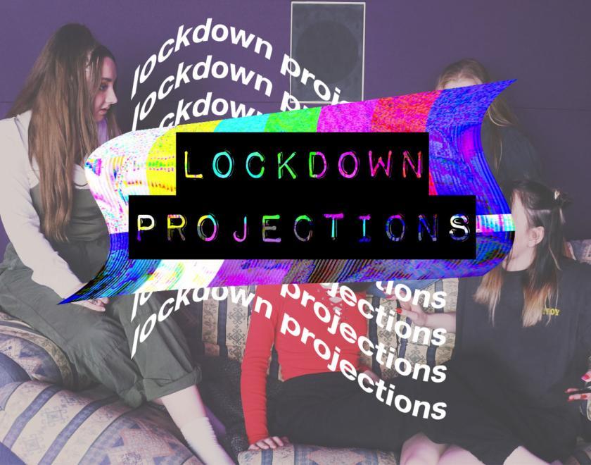 Lockdown Projections logo over image of actors